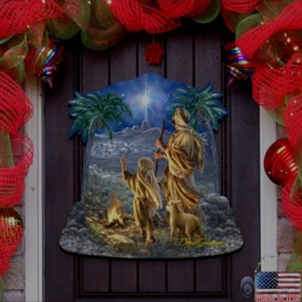 Designocracy by Dona Gelsinger Shepherds Keeping Watch Wall and Door Han…